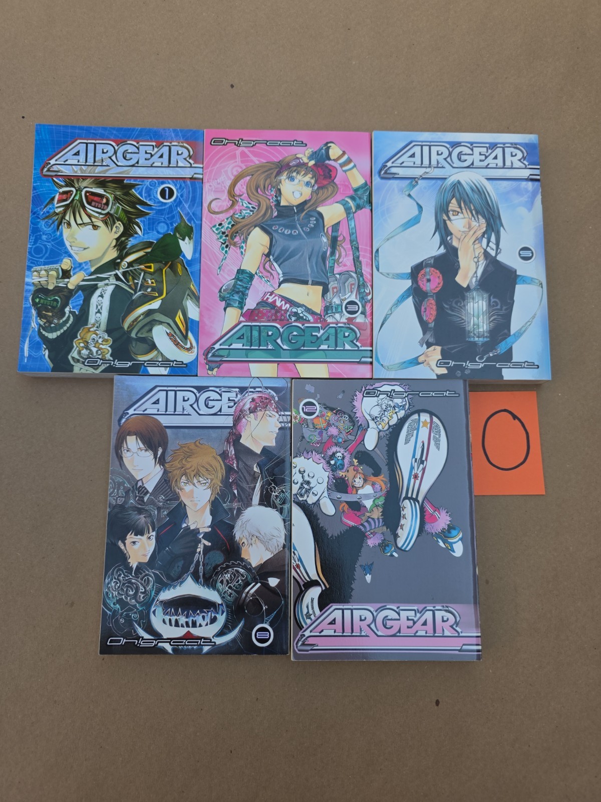 Lotto fumetti Air Gear Vol 1 3 5 8 12 fuori produzione manga Del Rey revisionati Oh! ottimo