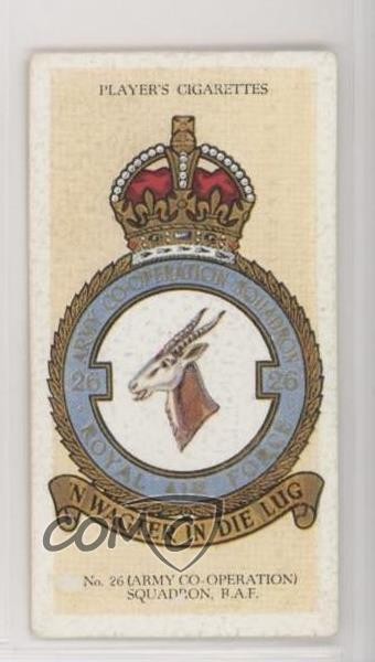 1939 Distintivi RAF Giocatore Tabacco No Motto Indietro #19 1i3