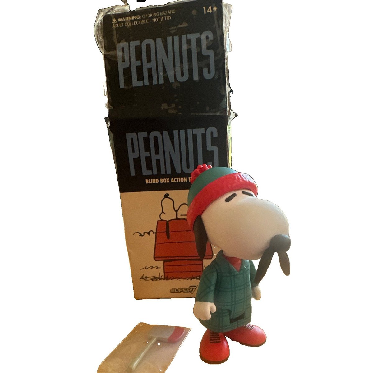 Super7 Peanuts Snoopy ReAction Figures Modellino Blind Box con Ascia