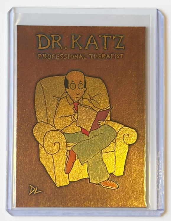 Dr. Katz Gold Plated Artist Signed "Professional Therapist" Trading Card 1/1