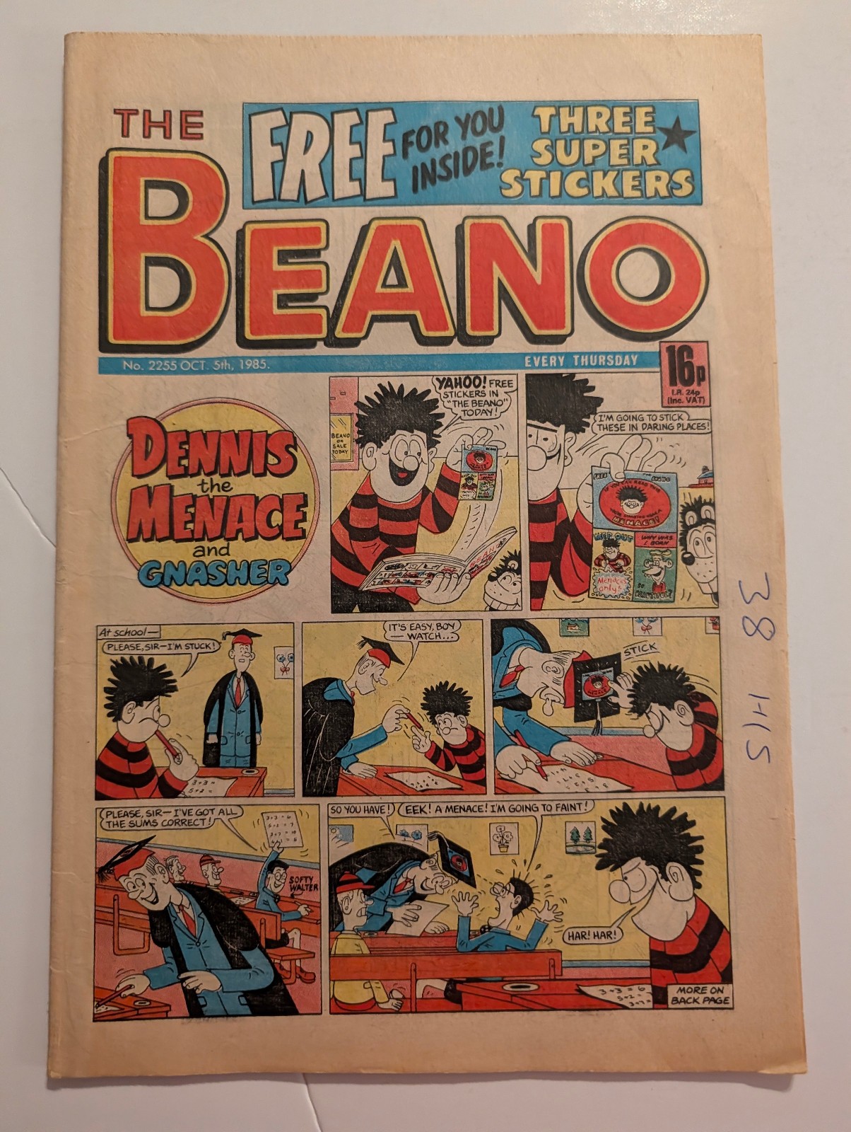 Beano Comic No 2255, October 5th 1985.