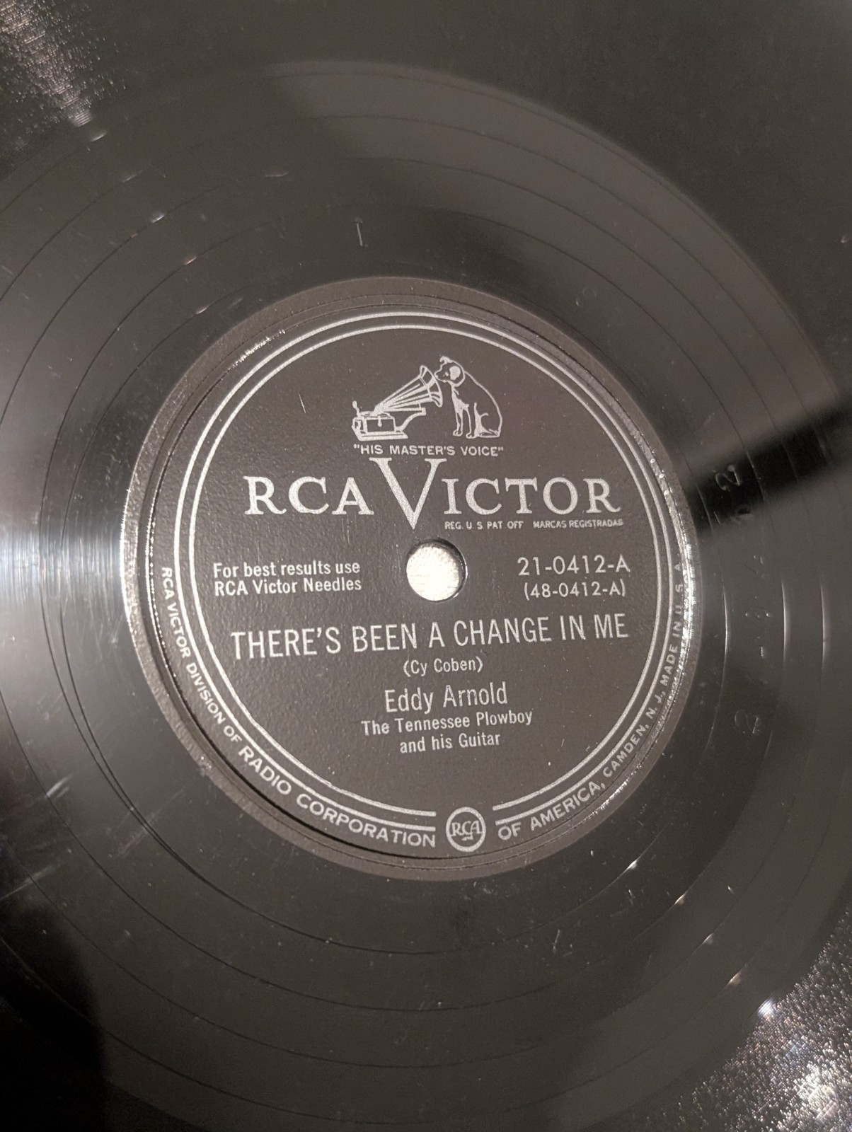 Eddy Arnold There's Been A Change/Tie Me To Your Apron 78 Honky-Tonk 1950 10"