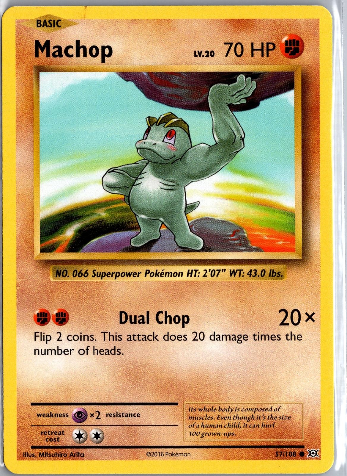 Pokemon Machop 57/108 Evoluzioni Comuni Giocato Leggermente