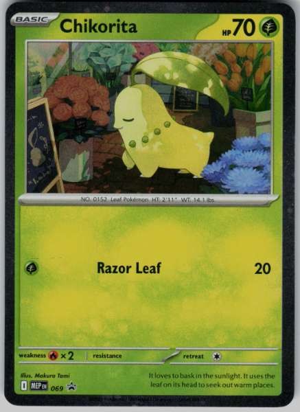 Chikorita 069 Mega Evoluzione Promo Cosmos Holo quasi nuovo Pokemon TCG