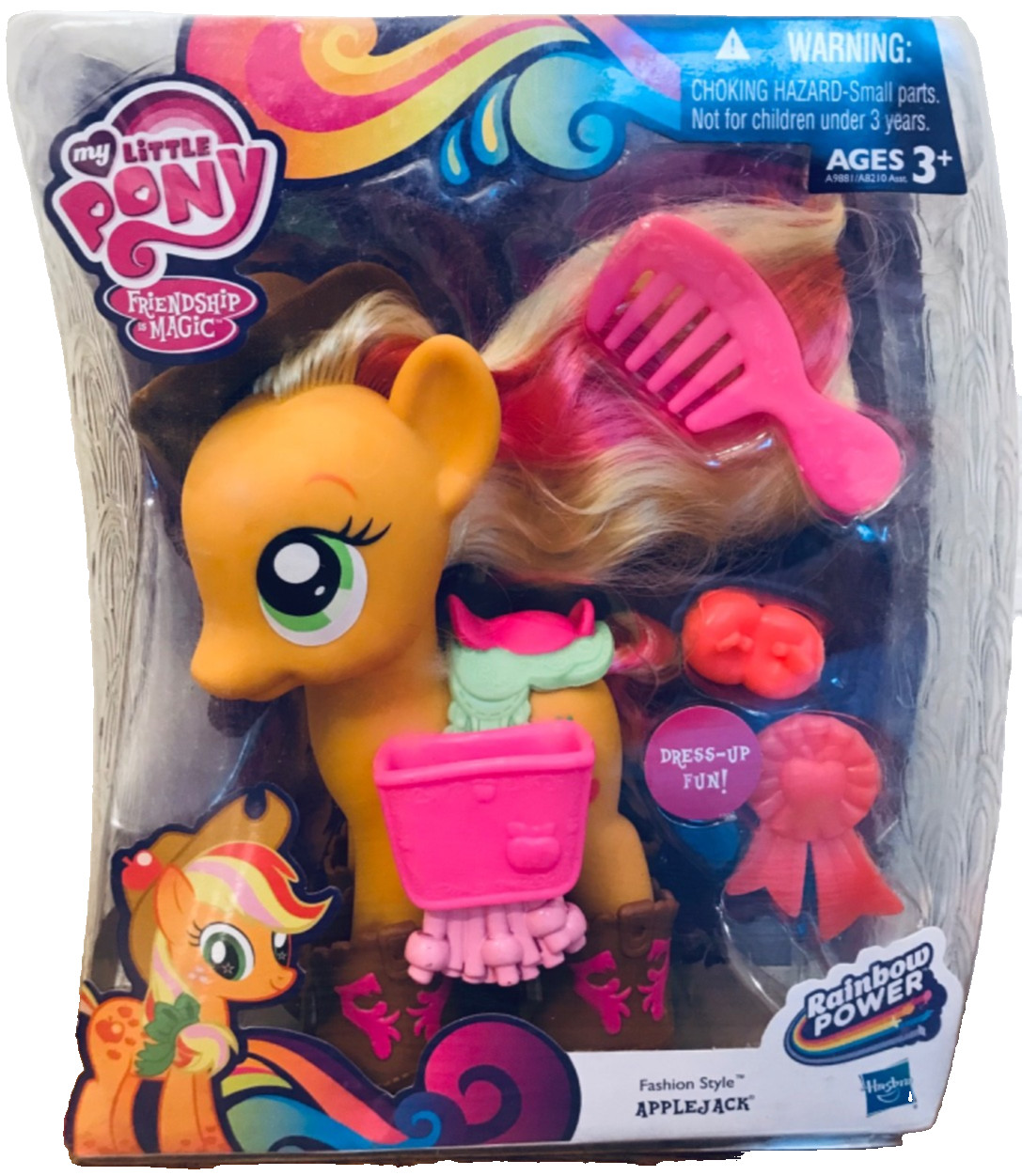 My Little Pony APPLEJACK RAINBOW POWER 6" G4 Fashion Style - 2014, Regno Unito, Euro, come nuovo