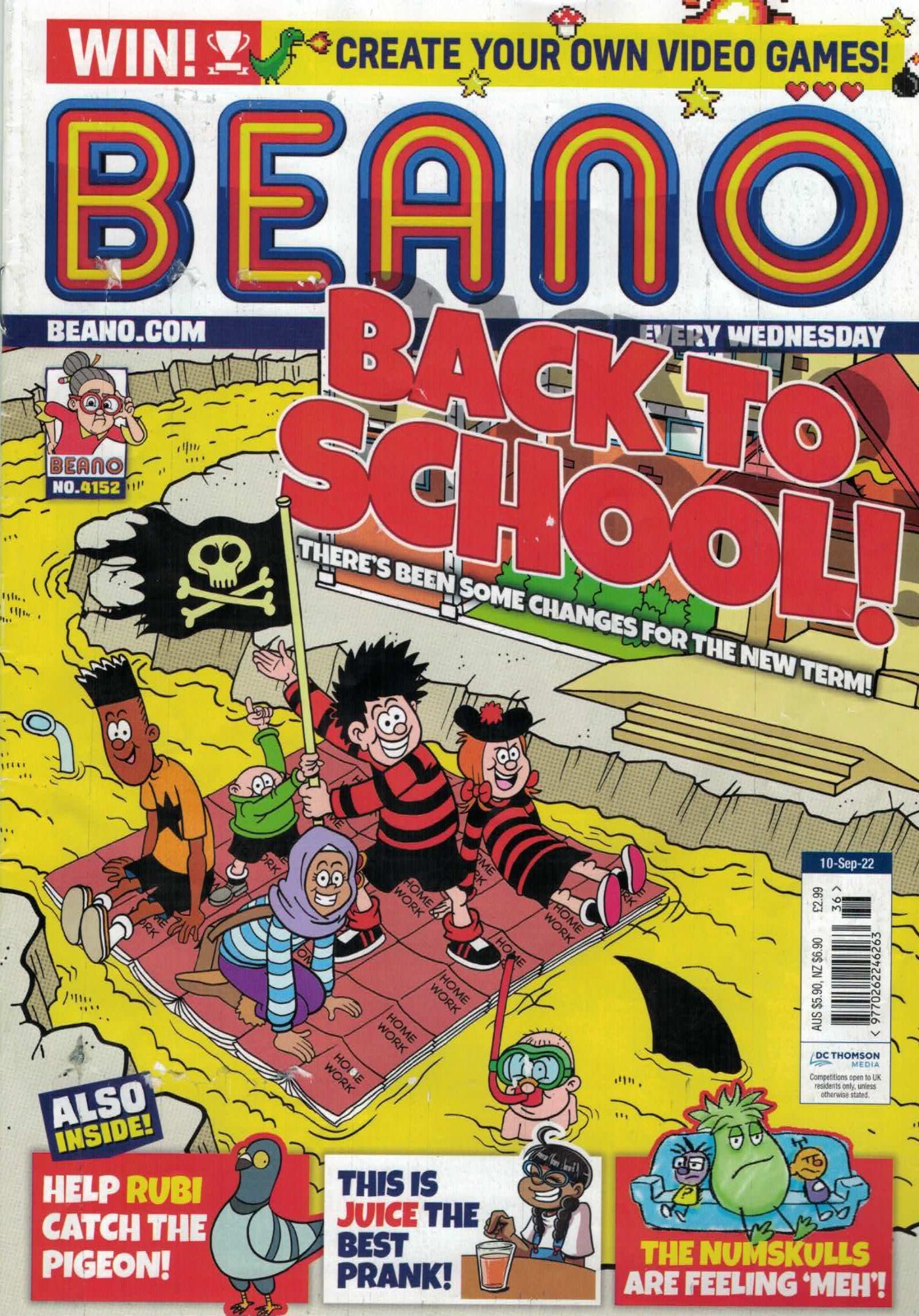 Beano Comic - No. 4152 - 10/09/2022 - Back To School!