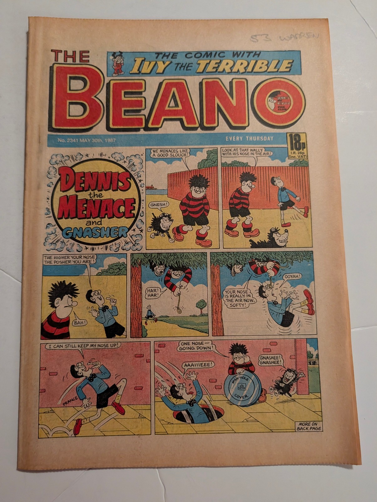 Beano Comic No 2341 May 30th 1987.
