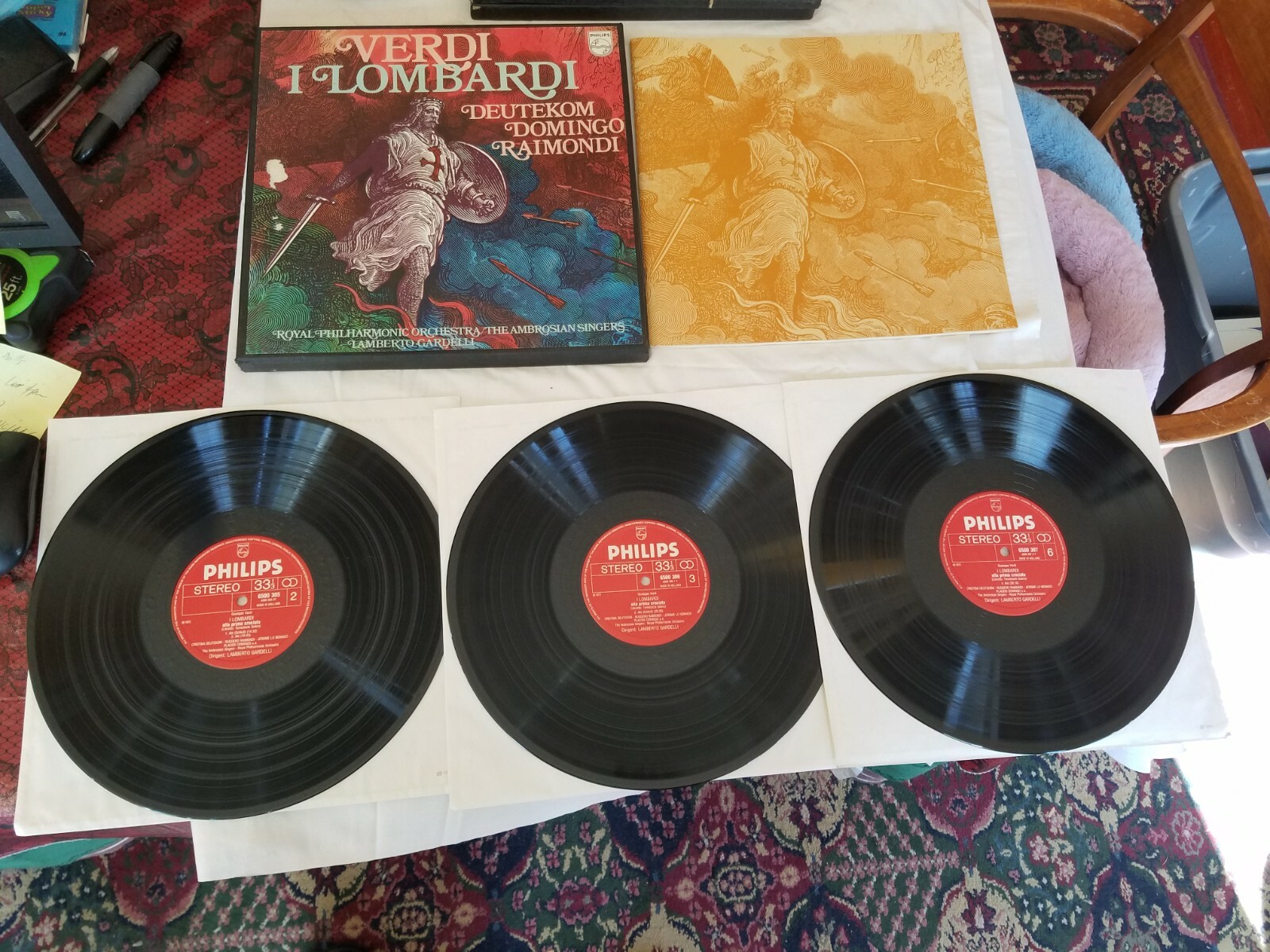 Philips 6703 032 Verdi I Lombardi Deutekom Domingo Gardelli 3xLP Boxed Set 