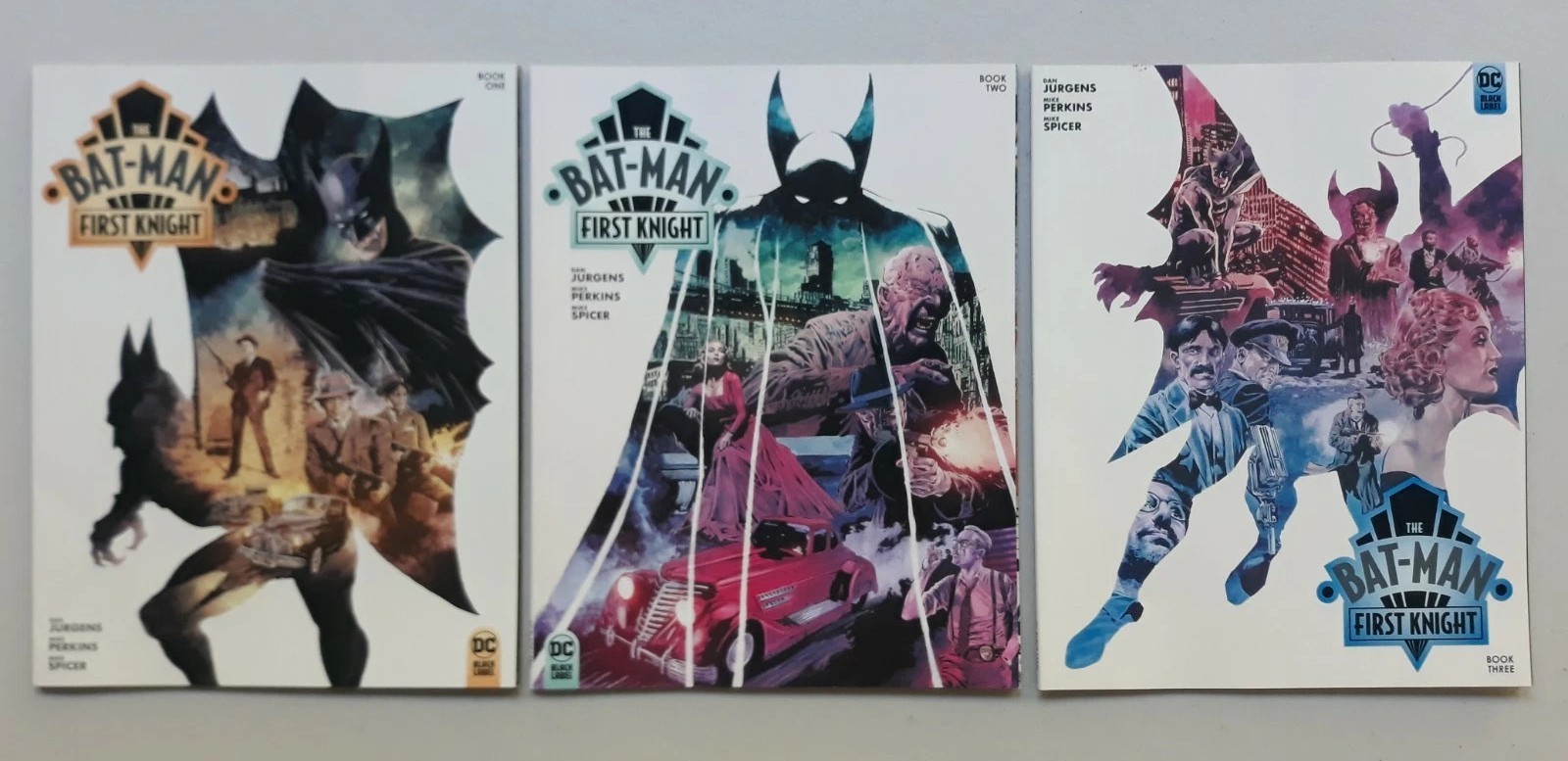 The Batman First Knight 1, 2, 3 DC Comics Black Label, grado superiore 