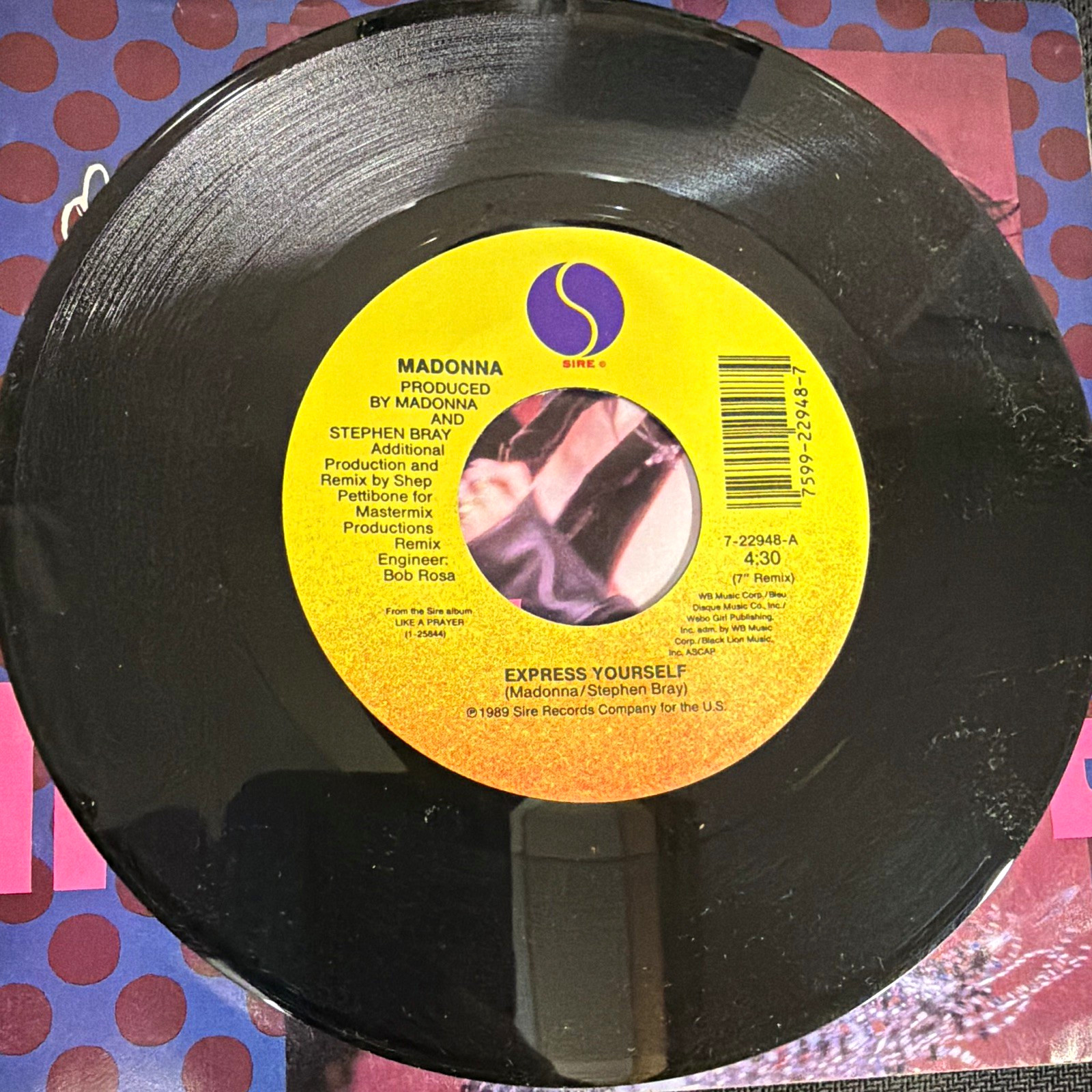 Madonna Express Yourself/The Look of Love 7" 45 Sire 1989 7-22948