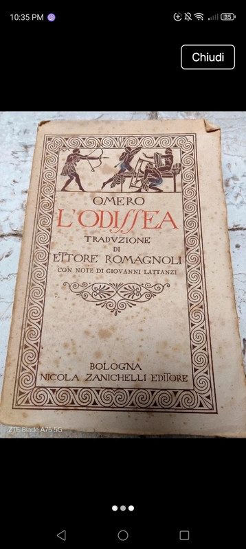 L'odissea del 1937/ Zanichelli libro antico