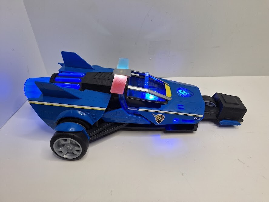 Paw Patrol Auto da Corsa Blu Illuminazione Suoni 16" Chase Deluxe Mighty Cruiser