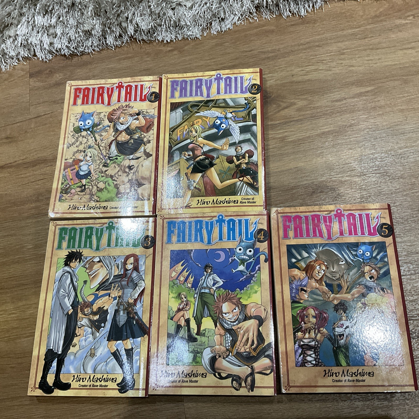 Fairy Tail Manga comic.    Volumes 1 2 3 4 5.      English Hiro Mashima   Bundle
