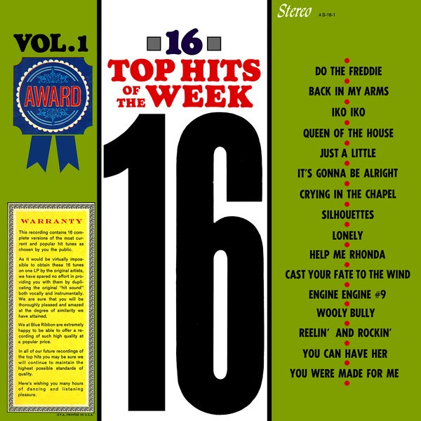 Unknown Artist, 16 Top Hits Of The Week Vol.1, (LP, Comp), VG, 4352683665