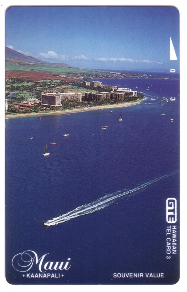 3u Maui - Kaanapali Beach & Coastline. SAMPLE Phone Card