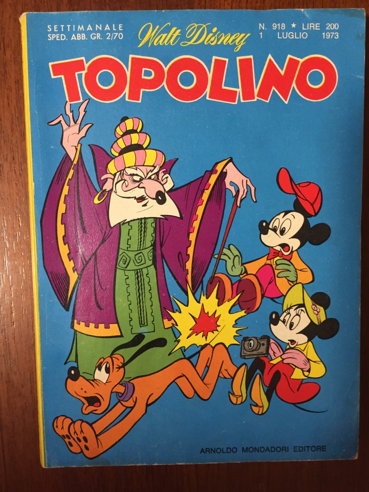 TOPOLINO N° 918 - 1 LUGLIO 1973, CON I BOLLINI E IL CEROTTO ANSAPLASTO. OTTIMO!