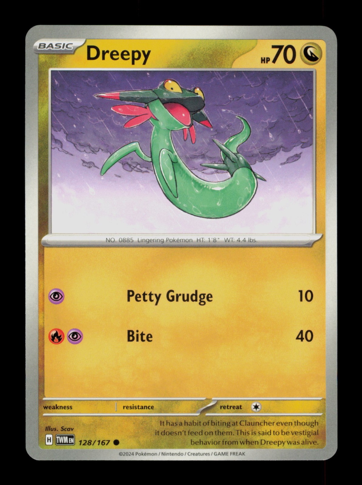 Dreepy 128/167 Pokemon Maschera del Crepuscolo Trading Card TCG