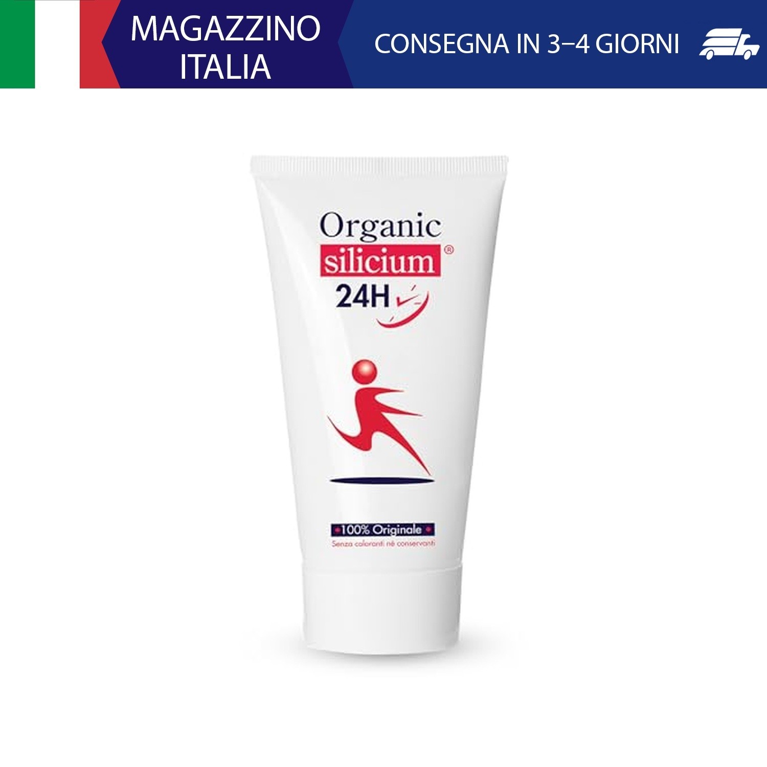 ORGANIC SILICIUM 24H | Gel 200ml, Rimedio Naturale Made in Italy per Dolori Musc