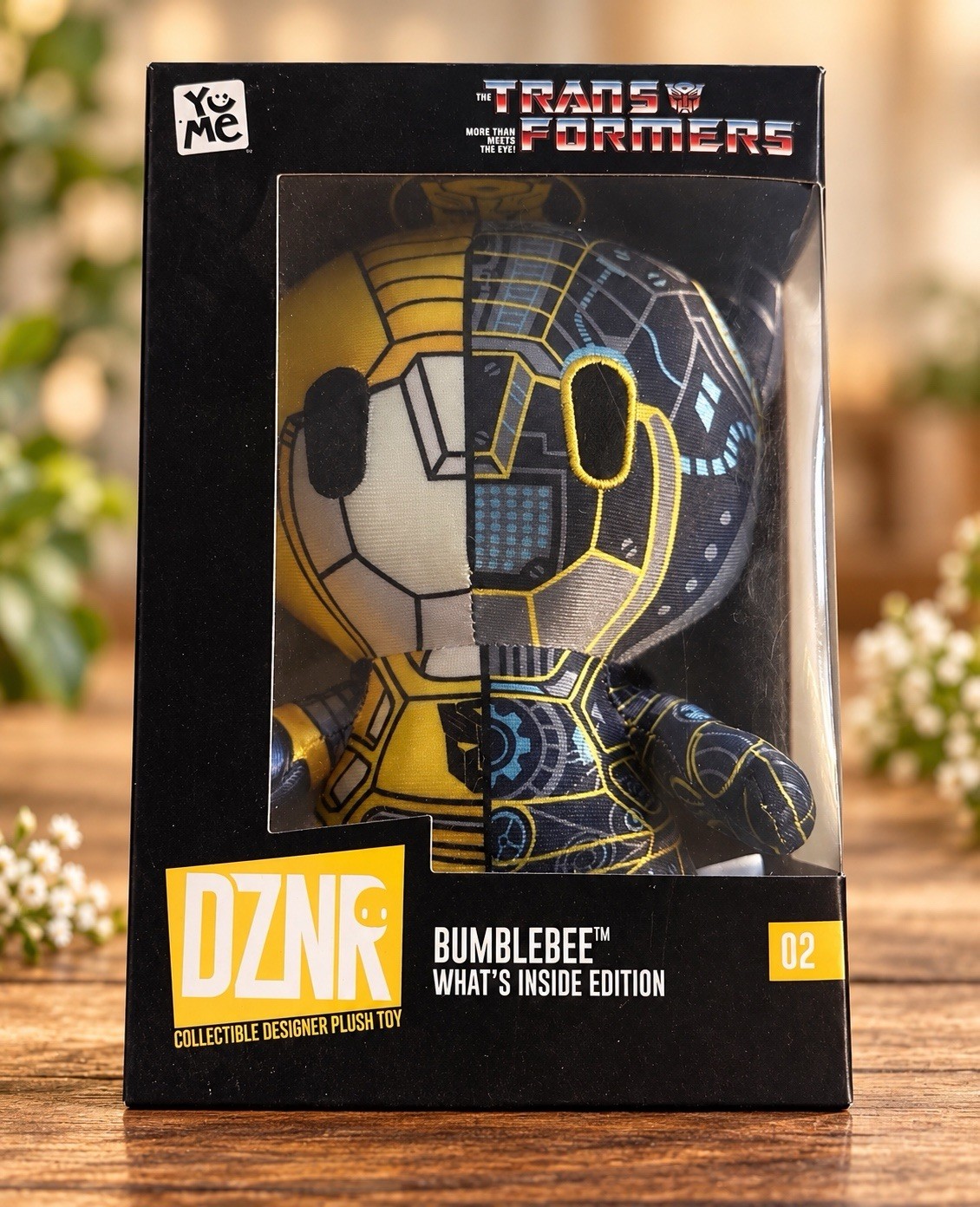 YuMe DZNR Transformers Bumblebee #02 What’s Inside Edition 7” Plush in Box