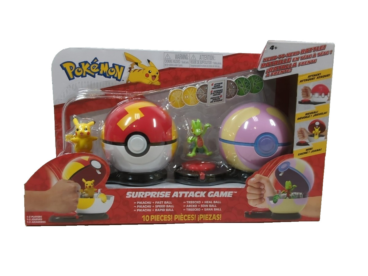 Pokemon Gioco Attacco Sorpresa con Figura Pikachu e Treecko Figure (TA-658) Nuovo con scatola