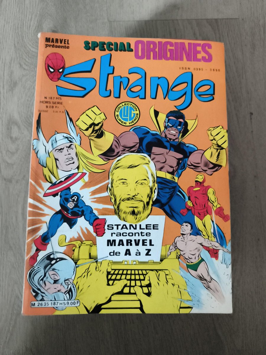 Comic Strange Spécial Origines Marvel N°187 HS vintage Stan Lee Lug super-héros
