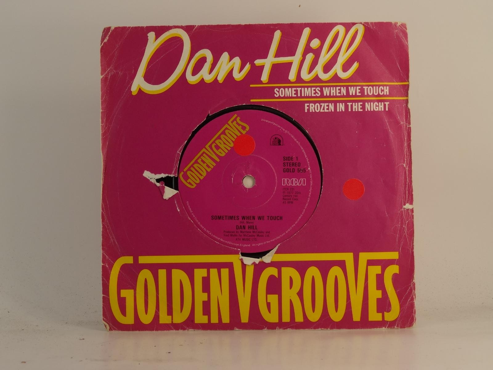 DAN HILL SOMETIMES WHEN WE TOUCH (2) (78) 2 Track 7" Single including Picture Sl