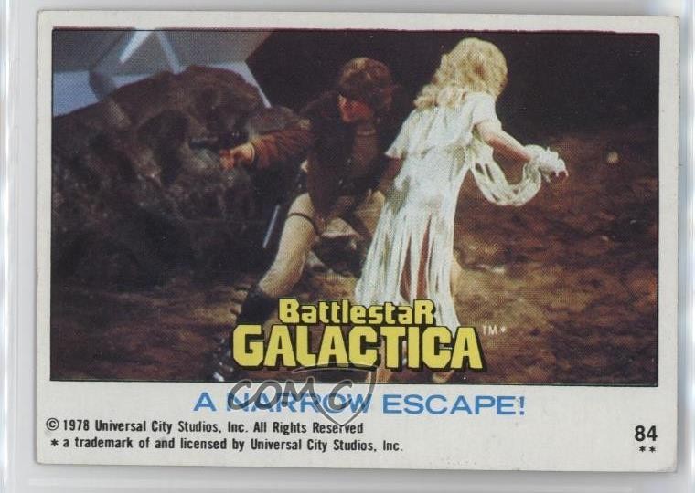 Topps Battlestar Galactica 1978 Una fuga stretta! #84 1b3b