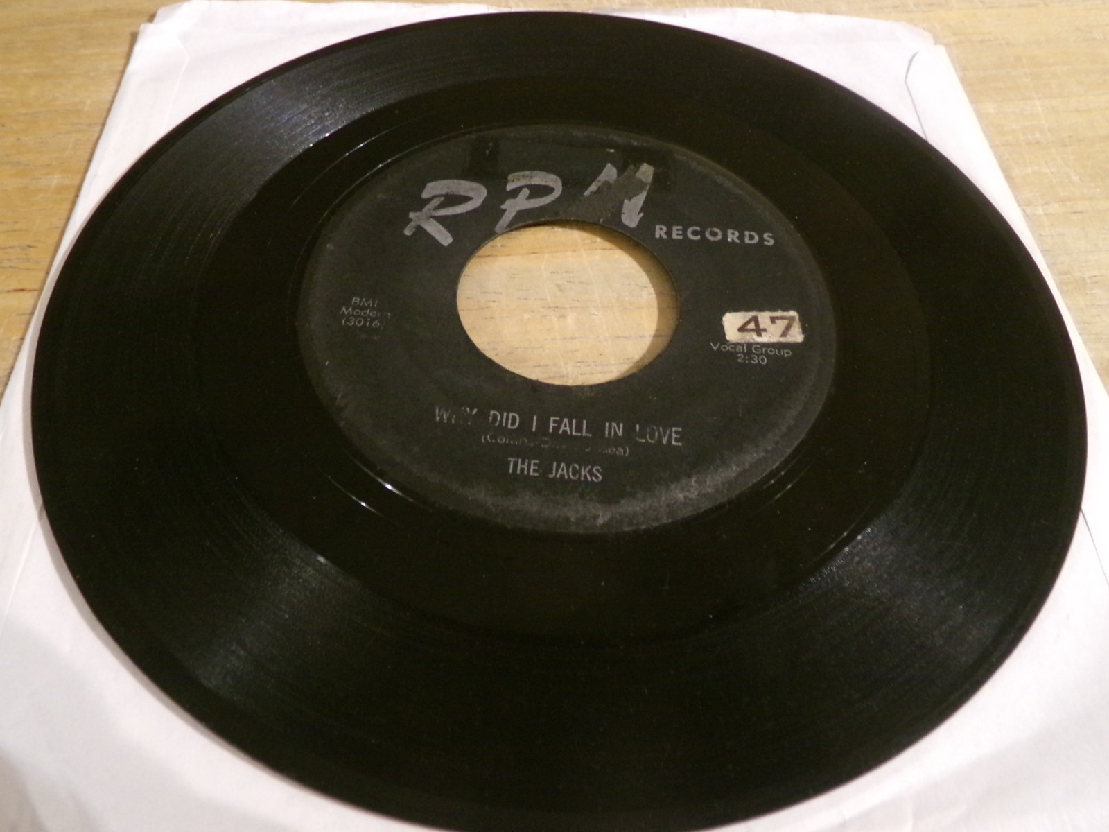 The Jacks 45 - Why Did I Fall in Love - RPM 45x458