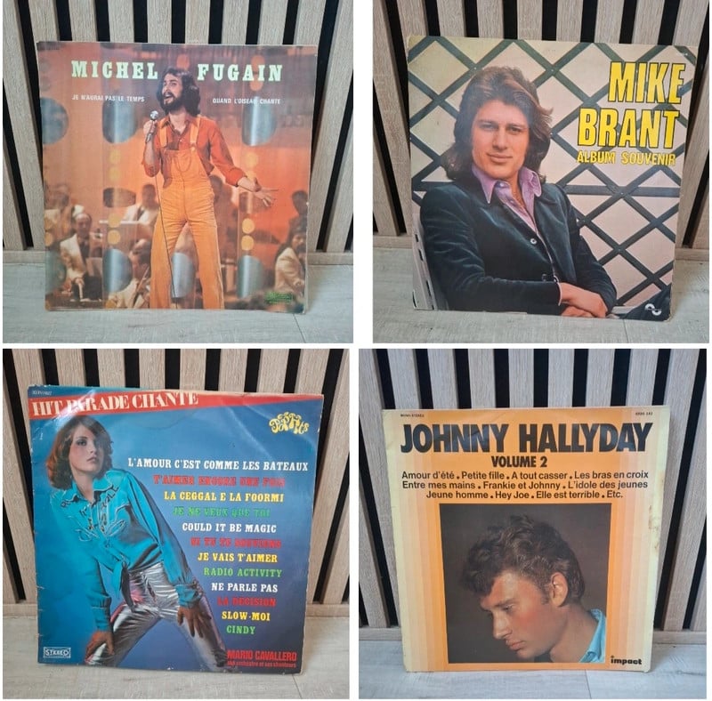 Rare lot de 4 vinyles vintage collection