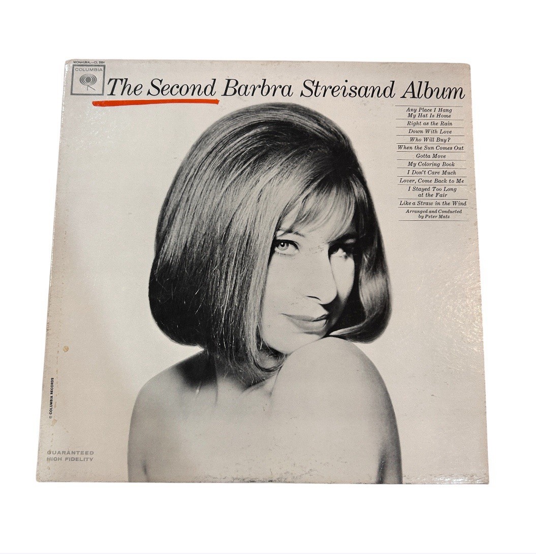 The Second Barbra Streisand Album Vintage Vinyl Album Record LP Pop Singer Music