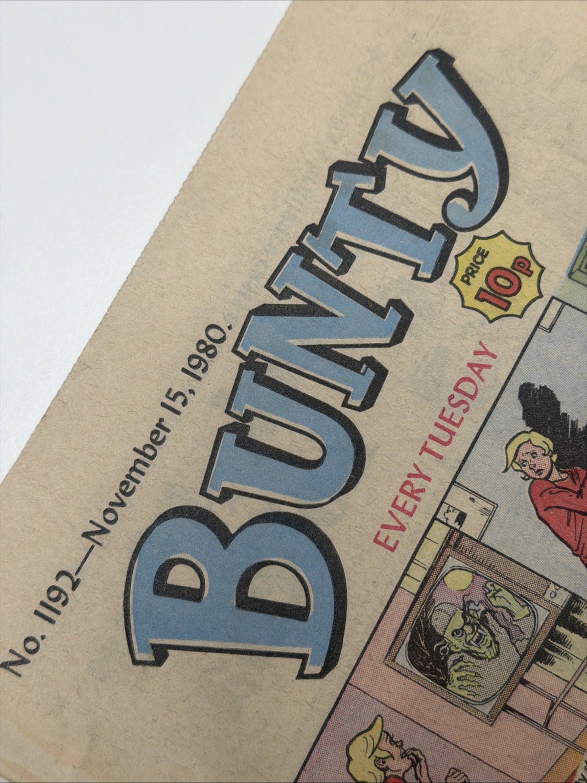 BUNTY COMIC # 1192  - NOVEMBER 15 1980  - Vintage 80s Girls Comic Nostalgia