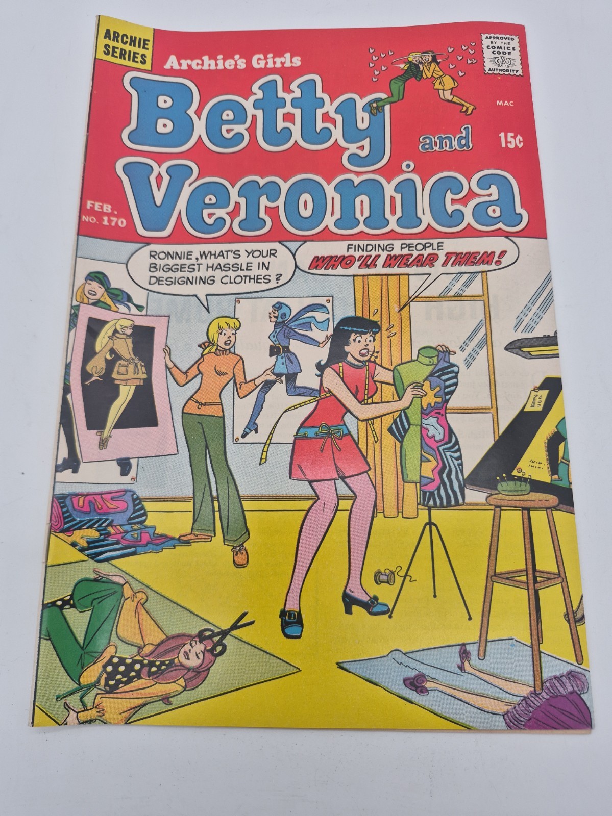 Archie's Girls Betty and Veronica #170 febbraio 1970 copertina moda vintage età bronzo