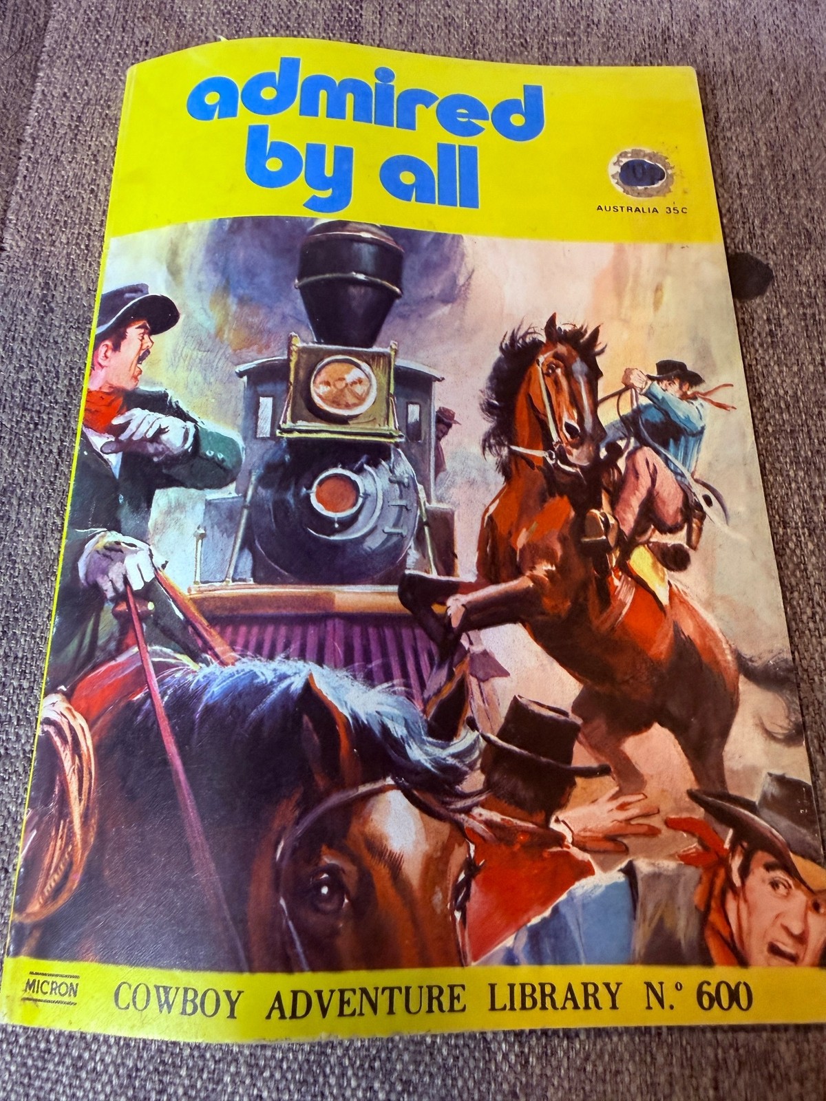 VINTAGE MICRON COMIC PICTURE LIBRARY LOT N600 N786 COWBOY ADVENTURE COMBAT