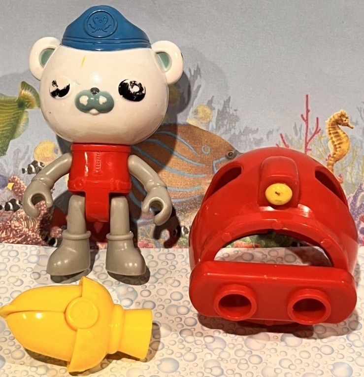 Rara Figurina completa Fisher Price Octonauts Capitano Barnacles tuta resistente al calore