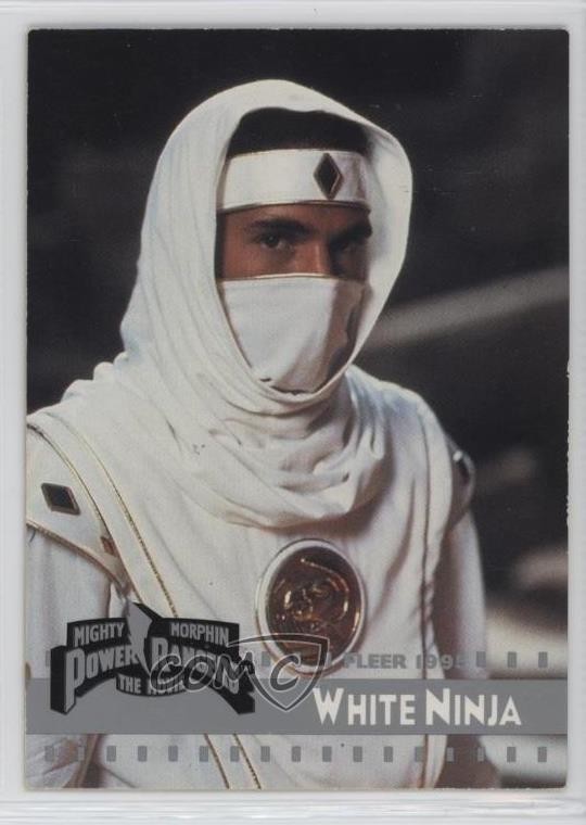 1995 Fleer Mighty Morphin Power Rangers Movie Retail The White Ranger #80 05k6