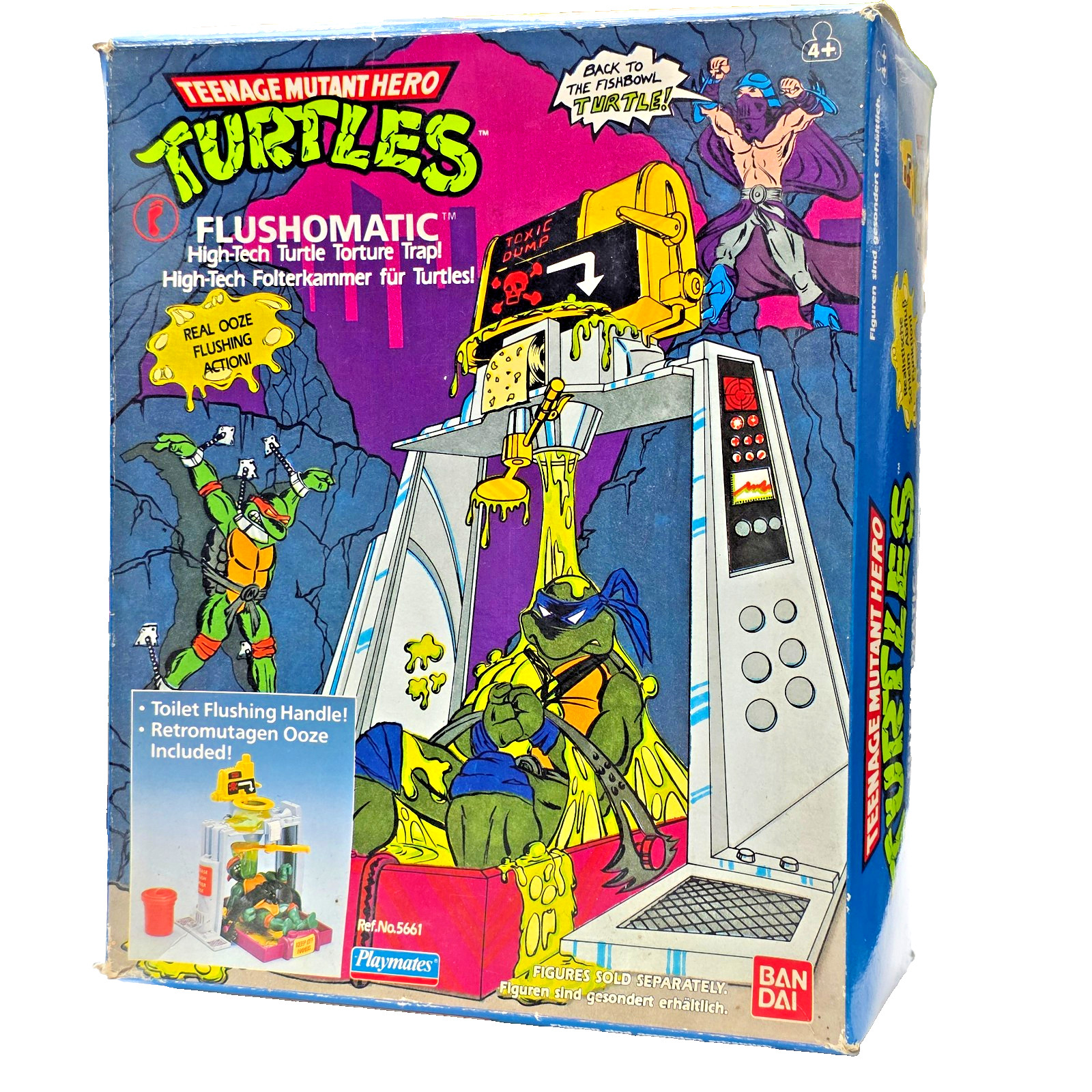 Teenage Mutant Ninja Turtles FlushoMatic TMNT Vintage Action Toy with BOX