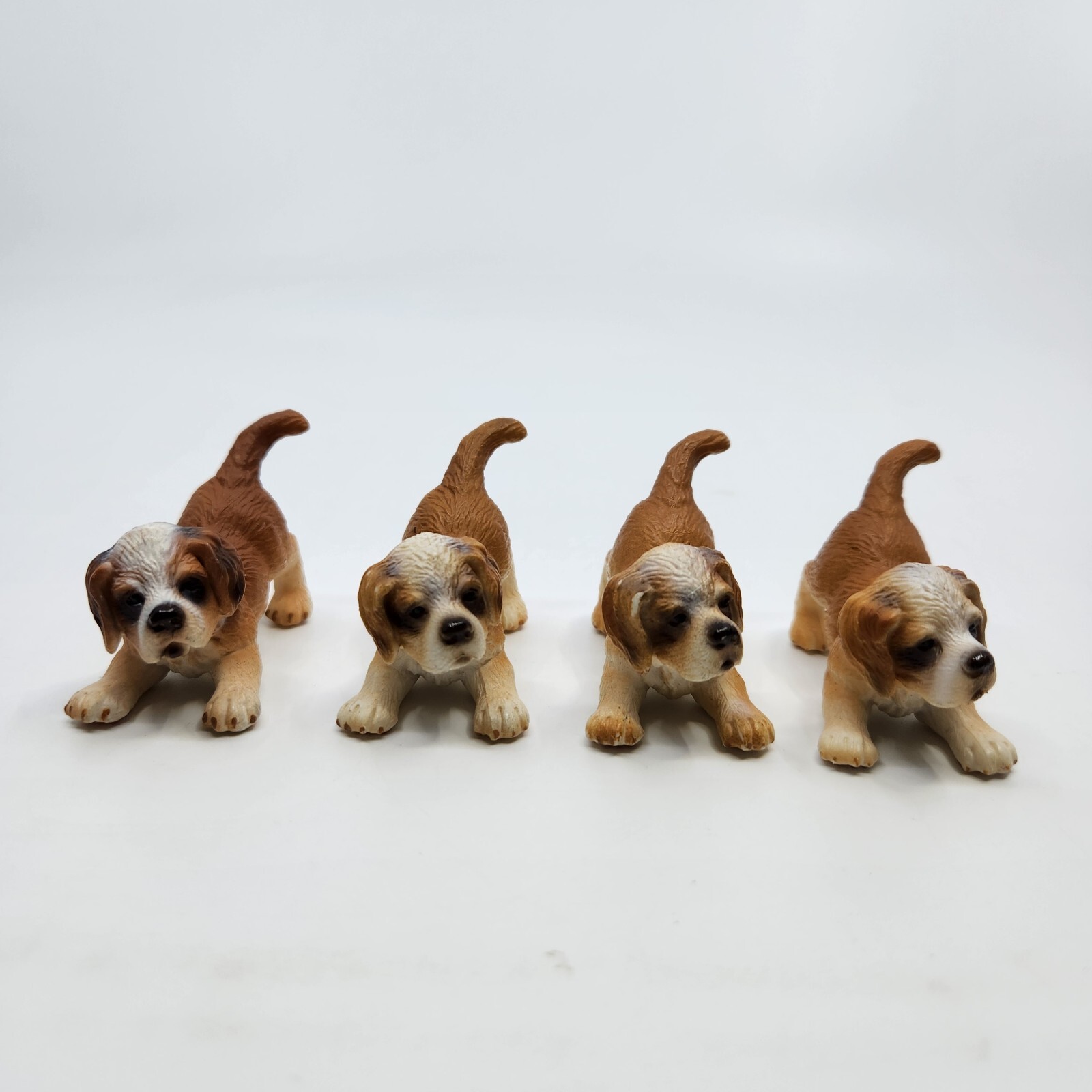 4 Statuine Schleich San Bernardo cucciolo animale 2005 ritirate 1,5" H 16345 AM Limes 69