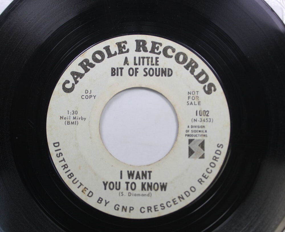Ascolta! Garage Psych Promo 45 Un Pò Di Suono - Voglio Che Tu Sappi / Incenso