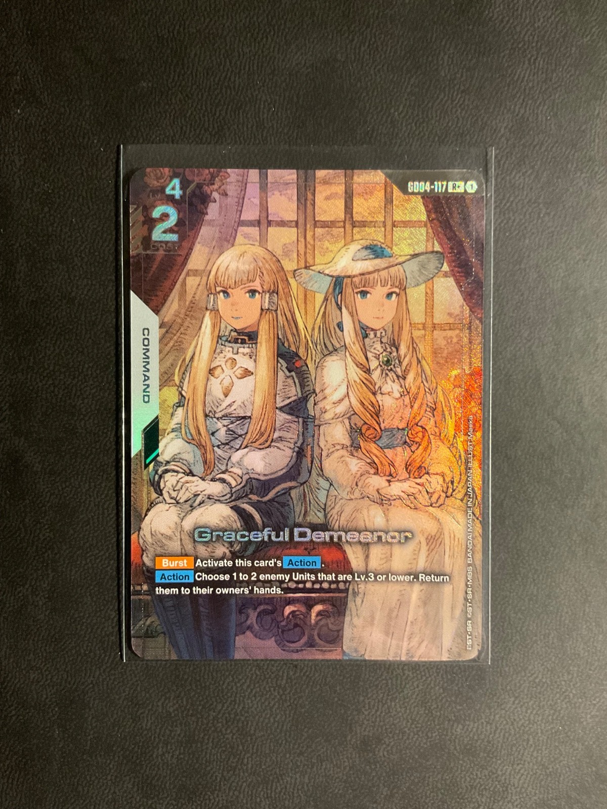 Bandai Graceful Demeanor Command R+ Holo 9004-117 gioco di carte azione a scoppio