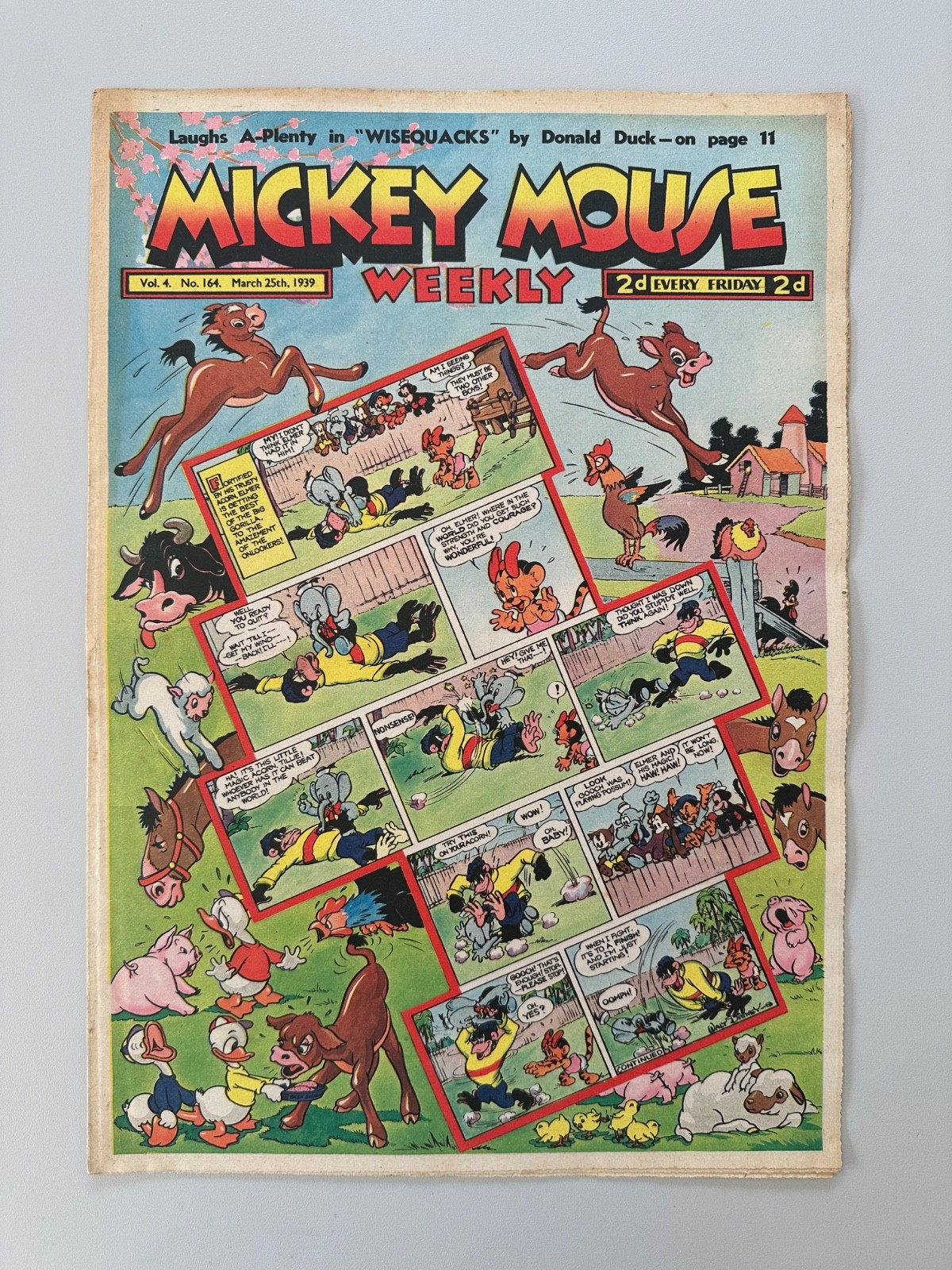 Mickey Mouse Weekly Comic #164 March 25th 1939 FN- RARE