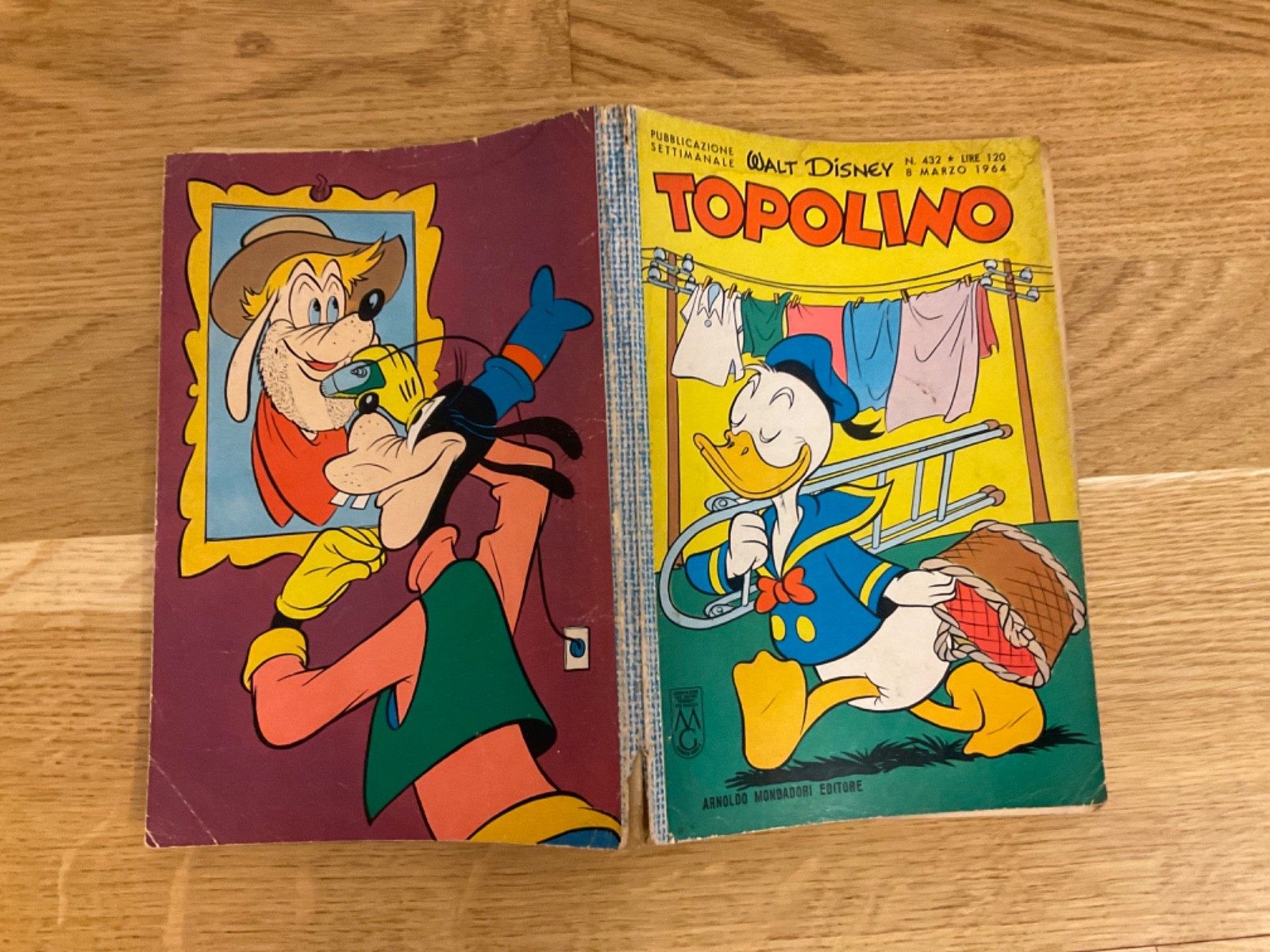 TOPOLINO LIBRETTO N.432 MONDADORI DISNEY 1964  NO BOLLINO,