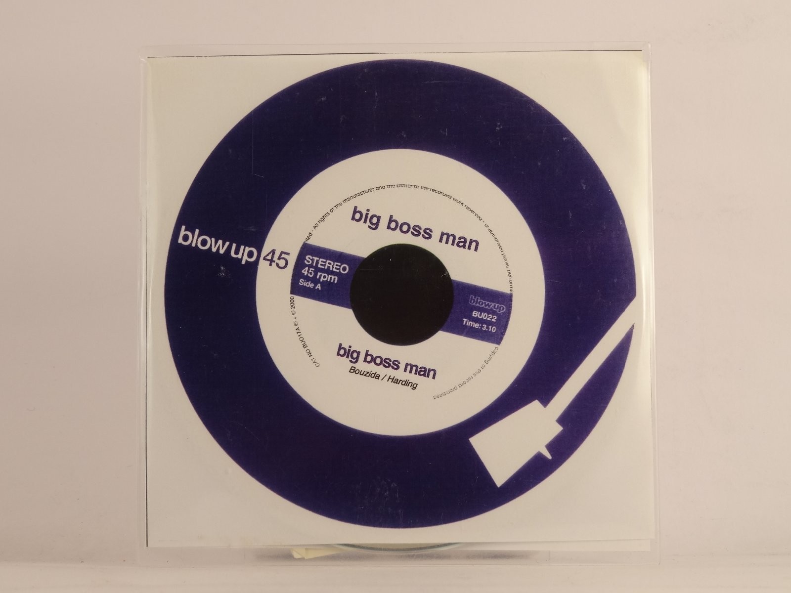 BIG BOSS MAN BIG BOSS MAN (K83) 2 Track Promo CD Single plus Picture Sleeve BLOW