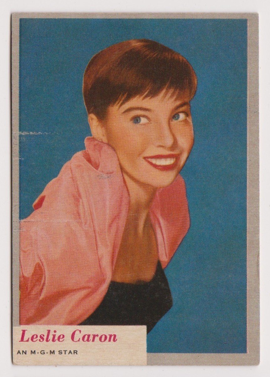 Leslie Caron 1953 Topps Who-Z-At Star Trading Card #62 - Film Star
