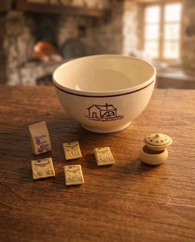 Lotto Colazione Mulino Bianco Vintage Anni '80 Ciotola + Mini Confezioni