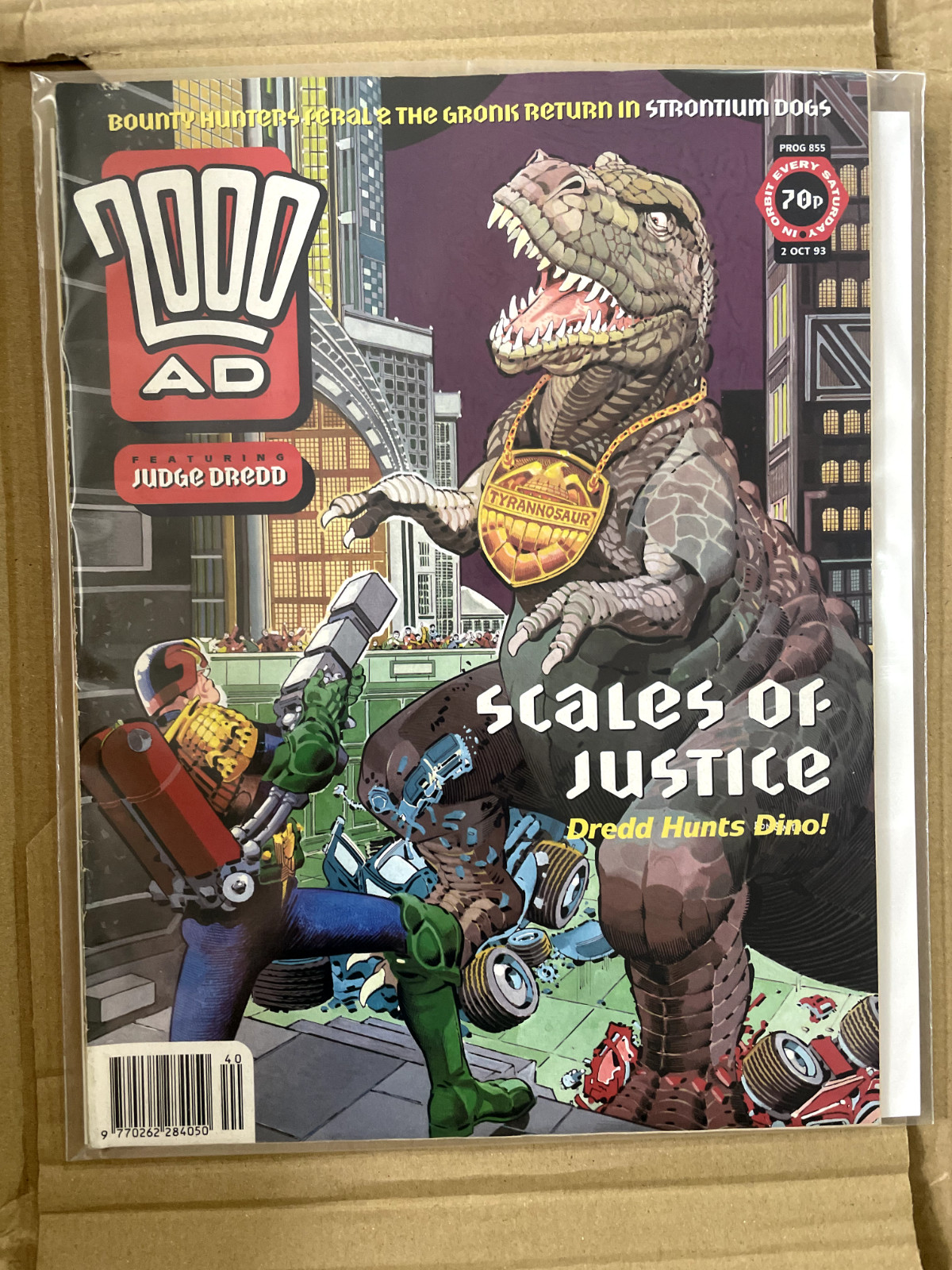 2000 AD comic prog #855 (Judge Dredd) GREAT CONDITION
