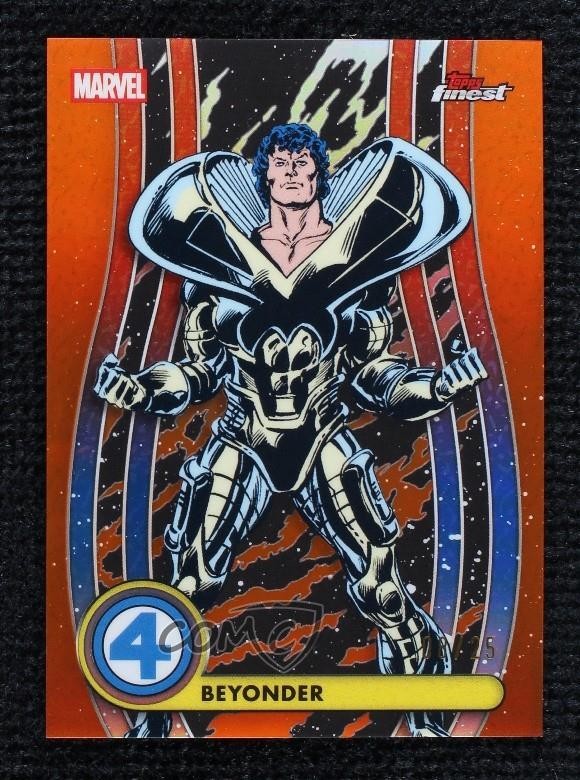 2026 Topps Finest Fantastic Four rifrattore arancione comune /25 Beyonder #011 1o1p