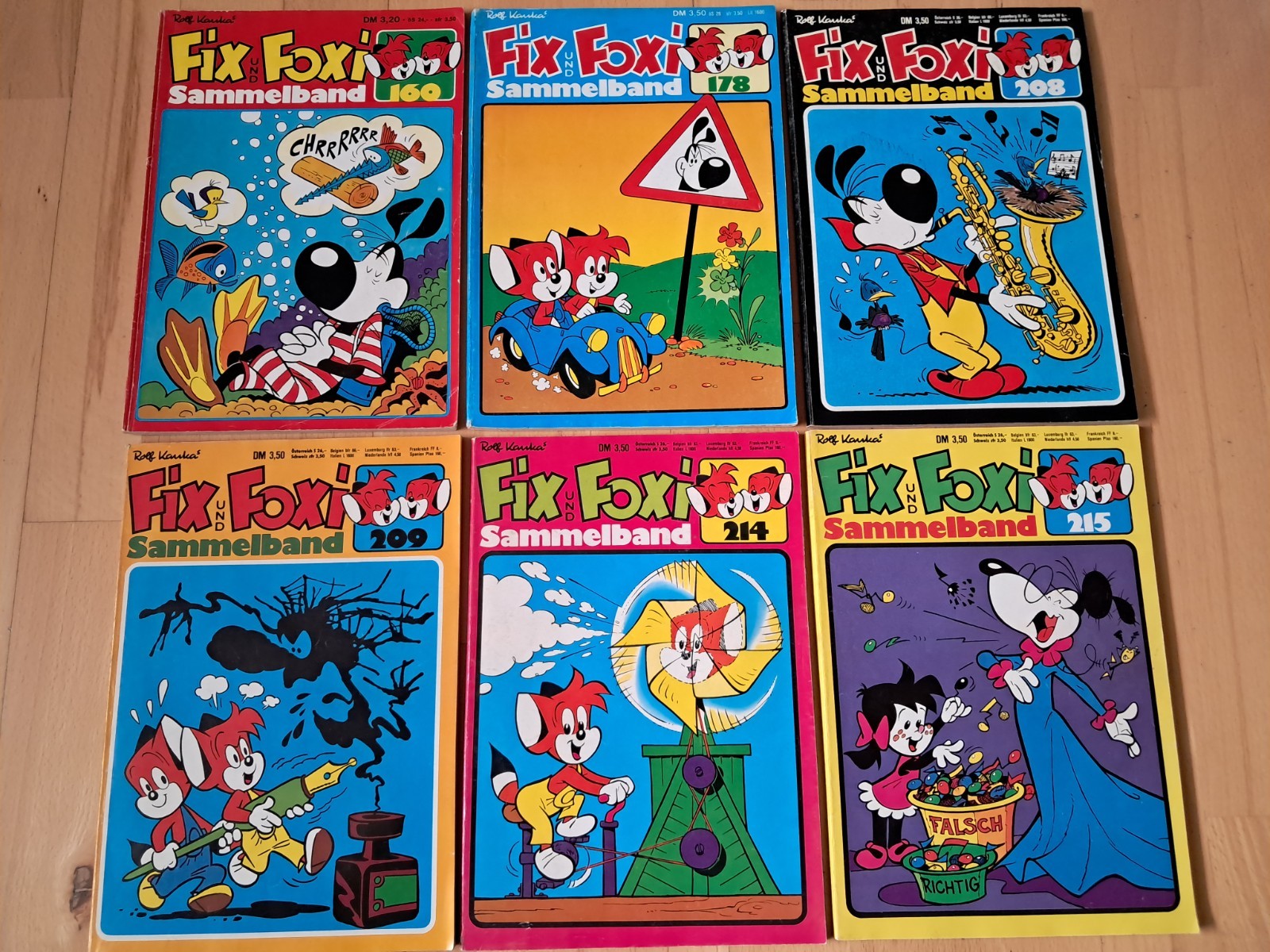 Fix + Foxi - Raccolta 6 volumi da collezione fumetti 1977-80 con allegati Z1-2
