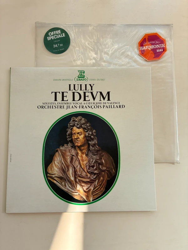 Vinyle 33T Jean-Baptiste Lully Te Deum Orchestre Paillard Erato