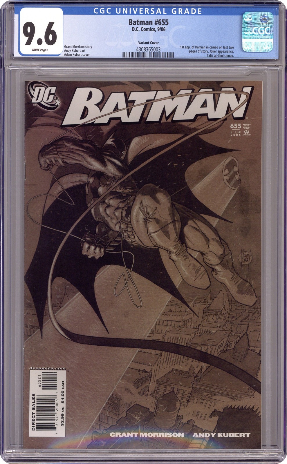 Batman #655B Marrone 1:10 Variante CGC 9.6 2006 4308365003