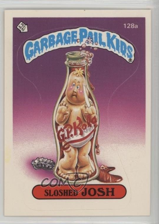 Topps Garbage Pail Kids 1986 serie 4 Sloshed Josh (One Star Back) #128a 4g8